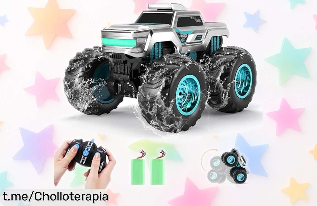Coche teledirigido RC 1:14 todo terreno con doble batería, ¡más de 50 minutos de pura diversión en cada carrera! Aprovecha este chollo antes que se acabe.