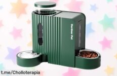 Comedero automático 2 en 1 para gatos Gardner Pet, ¡un ofertón que mantendrá la comida y el agua frescos! Không te lo pierdas, este precio loco no durará.