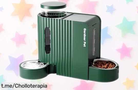 Comedero automático 2 en 1 para gatos Gardner Pet, ¡un ofertón que mantendrá la comida y el agua frescos! Không te lo pierdas, este precio loco no durará.