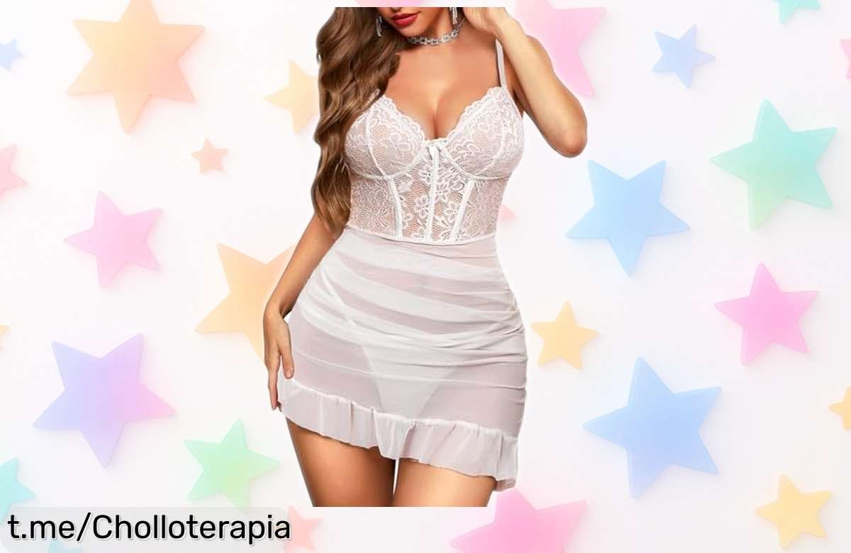 Conjunto de lencería sexy UMIPUBO en encaje y tul que realza tu figura, ¡y a un precio tirado! No dejes pasar esta oportunidad para deslumbrar y sentirte increíble.