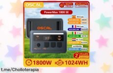 Conoce la increíble batería portátil OSCAL PowerMax1800SE: energía para todo con un precio tirado que te sorprenderá, ¡no dejes pasar esta oportunidad!