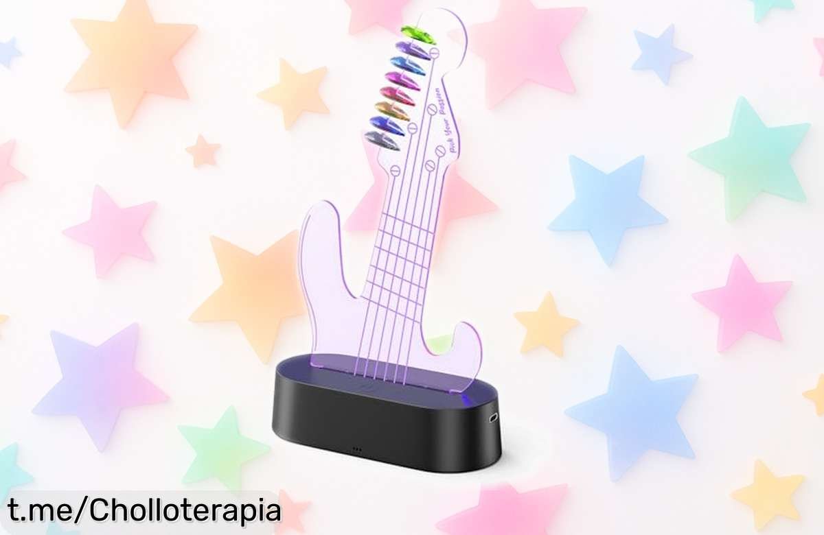 Crea un ambiente único con el soporte para púas de guitarra MoKo y sus luces LED a precio tirado, ¡es la oportunidad perfecta para iluminar tu rincón musical!