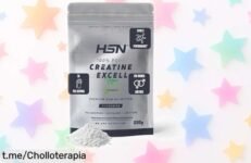 Creatina en polvo HSN Creatina Excell, la pura y potente que necesitas para llevar tus entrenos a otro nivel; aprovecha este chollazo antes de que se acabe y siente el poder.