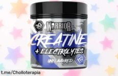 Creatina monohidrato con electrolitos Warrior para máxima fuerza y recuperación, ¡ofertón de locos! No te quedes sin sentir la energía; ¡aprovecha este chollo ahora!
