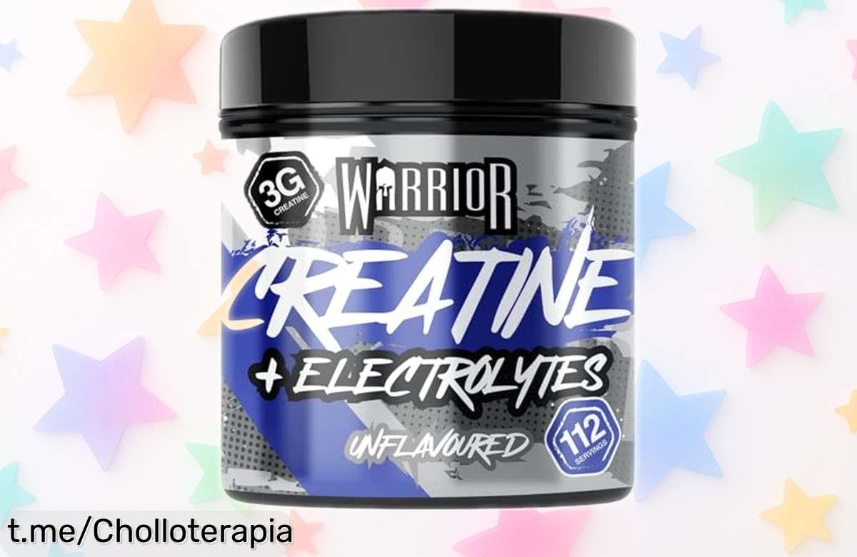 Creatina monohidrato con electrolitos Warrior para máxima fuerza y recuperación, ¡ofertón de locos! No te quedes sin sentir la energía; ¡aprovecha este chollo ahora!