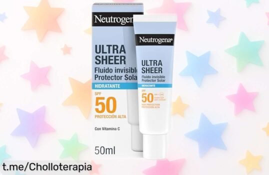 Crema solar fluida Neutrogena Ultra Sheer SPF 50, la protección que tu piel merece a un precio nunca visto: ¡hidrata y se absorbe sin dejar rastro, no esperes más!