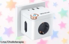 Cubo enchufe múltiple con USB C y 3 tomas: la solución perfecta para cargar 6 dispositivos a la vez ¡ahora a un precio increíble que no puedes dejar escapar!