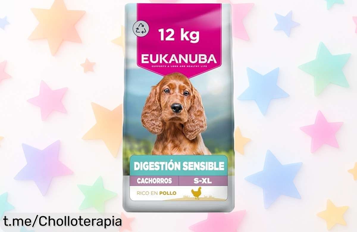 Deliciosa comida seca para cachorros Eukanuba Sensitive Digestion, perfecta para su estómago y desarrollo: ¡consíguela ahora a un precio que no podrás creer!