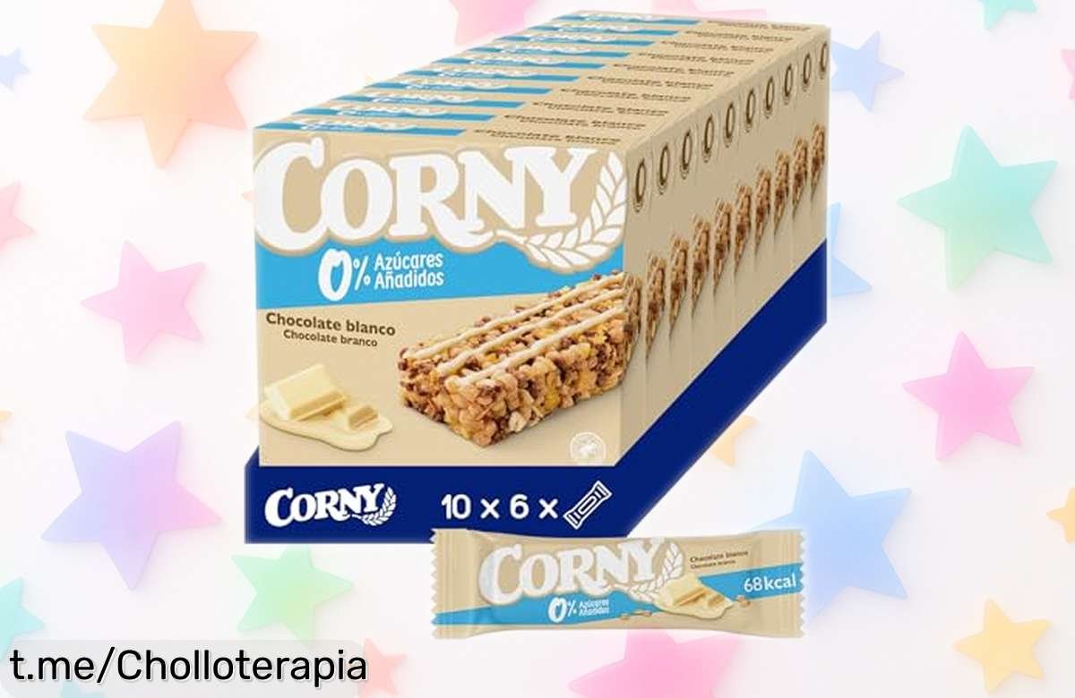 Deliciosas barritas de cereales Corny en pack de 60 unidades, ¡un ofertón que te da energía sin remordimientos! Aprovecha esta oportunidad única y pica sano cada día.