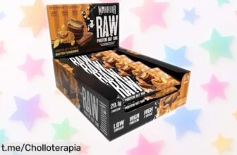 Deliciosas barritas de proteína cruda Warrior Flapjack, pack 12x75g en oferta: ¡energía y fuerza que no podrás dejar pasar! Aprovecha este chollo limitado ahora.