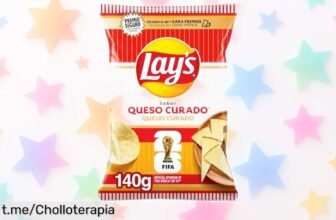 Deliciosas patatas fritas Lay’s Queso Curado, crujientes y con sabor intenso a queso que engancha; un ofertón para disfrutar en cualquier momento ¡Date prisa antes de que se acaben!