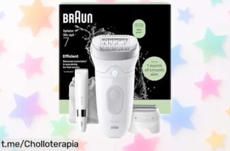 Depiladora eléctrica Braun Silk·épil 7 a precio loco: elimina el vello más corto, deja tu piel suave casi un mes y se adapta al agua. ¡No dejes pasar este super chollo!