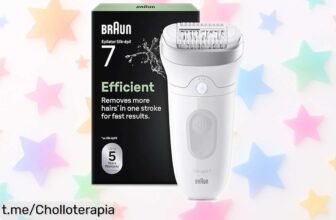 Depiladora eléctrica corporal Silk·épil 7 de Braun con precio de ganga, ¡disfruta piel suave hasta un mes y dile adiós a los pelos sin dolor!