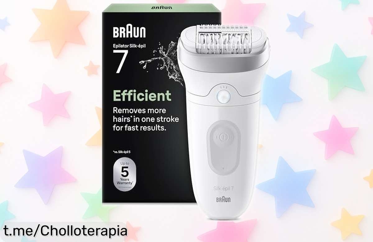 Depiladora eléctrica corporal Silk·épil 7 de Braun con precio de ganga, ¡disfruta piel suave hasta un mes y dile adiós a los pelos sin dolor!
