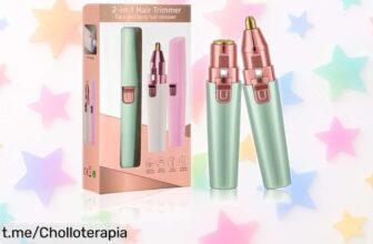 Depiladora facial eléctrica URAQT con luz LED y cabezal de repuesto: oferta irresistible para lucir siempre radiante, ¡no dejes escapar este super chollo!