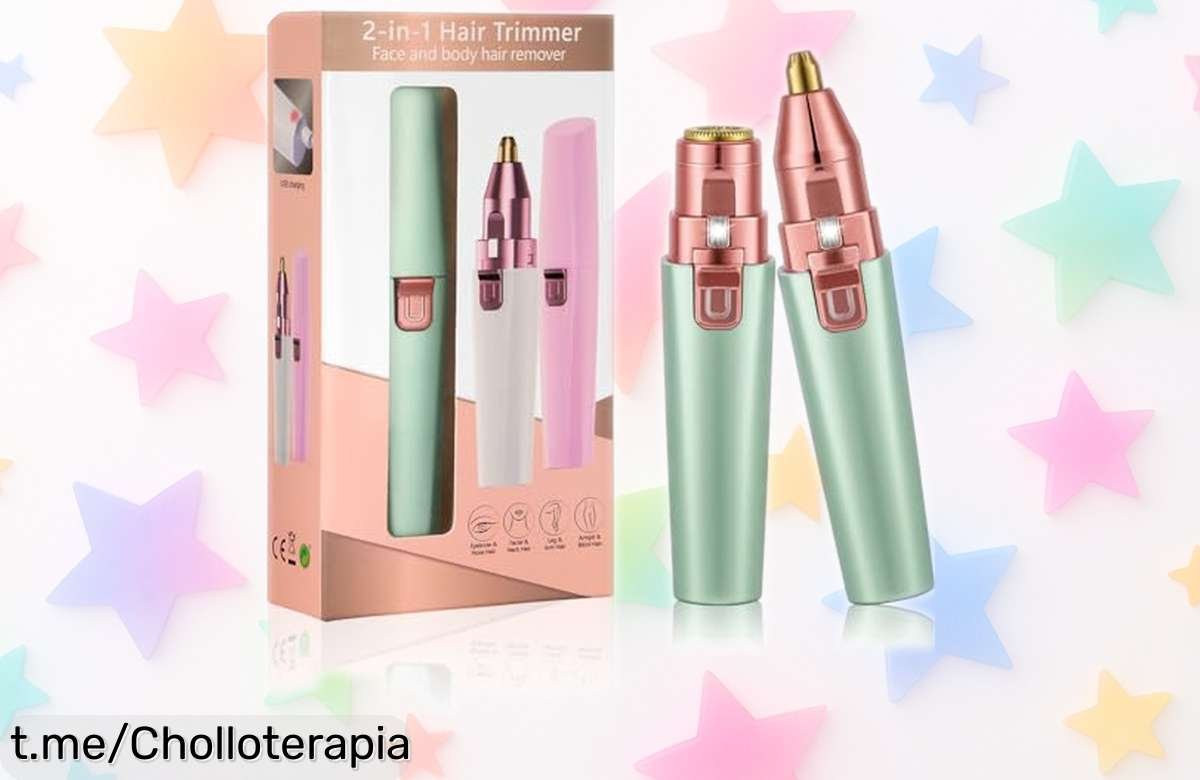 Depiladora facial eléctrica URAQT con luz LED y cabezal de repuesto: oferta irresistible para lucir siempre radiante, ¡no dejes escapar este super chollo!