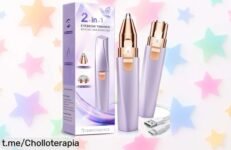 Depiladora facial eléctrica recargable 2 en 1 con luz LED a un precio loco, ¡deja tu piel suave sin dolor! No dejes pasar esta oferta que te hará brillar hoy mismo.