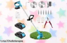 Desbrozadora a batería con 2 cuchillas, chollazo de jardín que no puedes dejar pasar; ¡devuelve la vida a tu espacio verde y sácale todo el partido sin vaciar tu cartera!