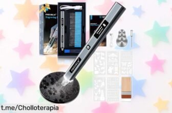 Descubre el bolígrafo de grabado eléctrico Vueowcue con pantalla LCD y más de 30 accesorios a precio loco, ¡es tu momento para crear sin límites!