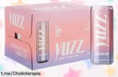 Descubre el increíble pack de 12 latas Yuzz con vitamina C y ácido hialurónico, ¡refréscate y cuida tu piel al mismo tiempo! Aprovecha este chollo que no puedes dejar pasar.