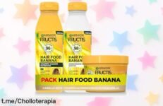 Descubre el pack Garnier Fructis Hair Food Banana: limpieza y nutrición 7 veces superior para tu cabello seco con un precio loco que no podrás ignorar. ¡Dale vida a tu melena hoy!