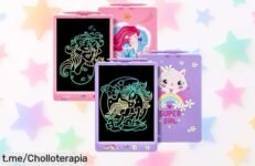 Descubre el pack de 2 pizarras LCD DYNASONIC para peques: dibujar y borrar miles de veces nunca fue tan fácil, ¡lleva la diversión a casa ya con este precio increíble!