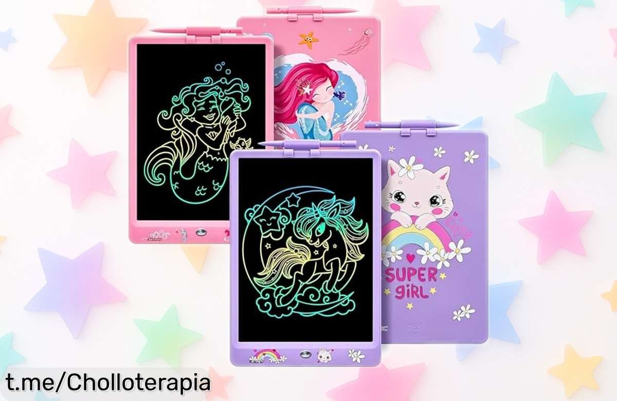 Descubre el pack de 2 pizarras LCD DYNASONIC para peques: dibujar y borrar miles de veces nunca fue tan fácil, ¡lleva la diversión a casa ya con este precio increíble!