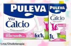Descubre el pack de 6 litros de leche desnatada Puleva Calcio a precio loco y cuida tus huesos mientras disfrutas de energía; ¡no te lo pierdas, aprovecha ya!