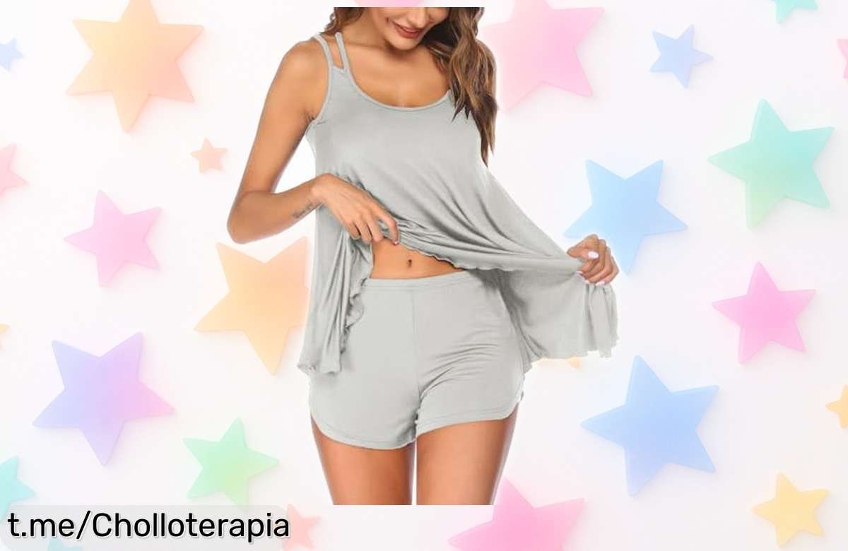 Descubre el pijama de 2 piezas JFAN en tejido modal suave y ligero, ¡una oferta tirada de precio que te hará soñar con estilo! No dejes pasar esta oportunidad única y siente la frescura en tus noches.