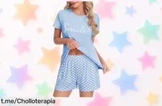Descubre el pijama de dos piezas UMIPUBO, ligero y fresco como un suspiro, ¡el chollo que necesitas para relajarte en casa! No te lo pierdas o podrías arrepentirte.