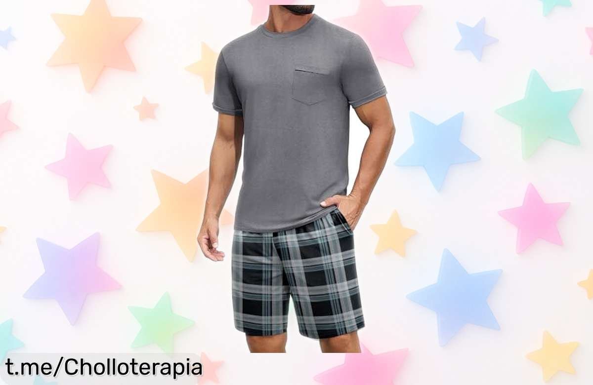 Descubre el pijama de hombre Ekouaer que te hará sentir como en casa con su comodidad extrema y precio de ganga, ¡no te lo pierdas!