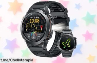 Descubre el smartwatch con GPS y pantalla AMOLED para hombre, ¡un super chollo! Mantente conectado y activo sin complicaciones. No te lo dejes escapar, esto vuela.