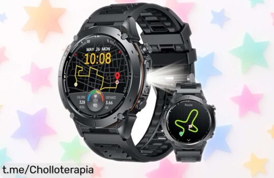 Descubre el smartwatch con GPS y pantalla AMOLED para hombre, ¡un super chollo! Mantente conectado y activo sin complicaciones. No te lo dejes escapar, esto vuela.