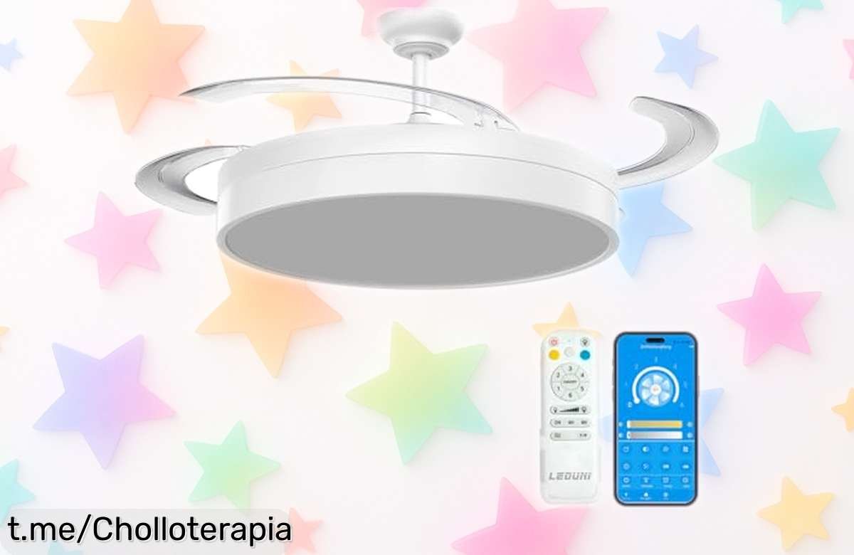 Descubre el ventilador con luz LEDUNI 66W, un ofertón refrescante y silencioso que ilumina tus momentos. No dejes pasar esta oportunidad única que hará tu hogar más cómodo hoy mismo.