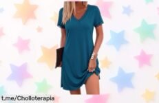 Descubre el vestido de algodón Aseniza para dormir, con toque de encaje y botones, ahora a un precio regalado que no podrás dejar pasar. ¡Vístete tranquila y cómoda ya!