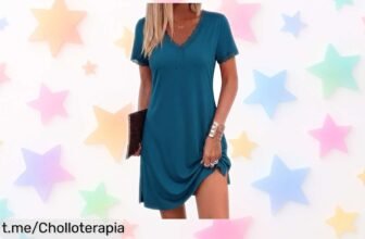Descubre el vestido de algodón Aseniza para dormir, con toque de encaje y botones, ahora a un precio regalado que no podrás dejar pasar. ¡Vístete tranquila y cómoda ya!