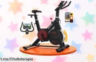 Descubre la bicicleta estática HXDERGO con monitor LCD y resistencia ajustable, ideal para entrenar en casa: moverte desde el sofá nunca fue tan fácil y divertido.