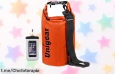 Descubre la bolsa estanca Unigear de 2 a 40 litros, el chollo perfecto para mantener todo seco en playa o montaña. ¡Aprovecha este ofertón y disfruta tus aventuras sin preocupaciones!