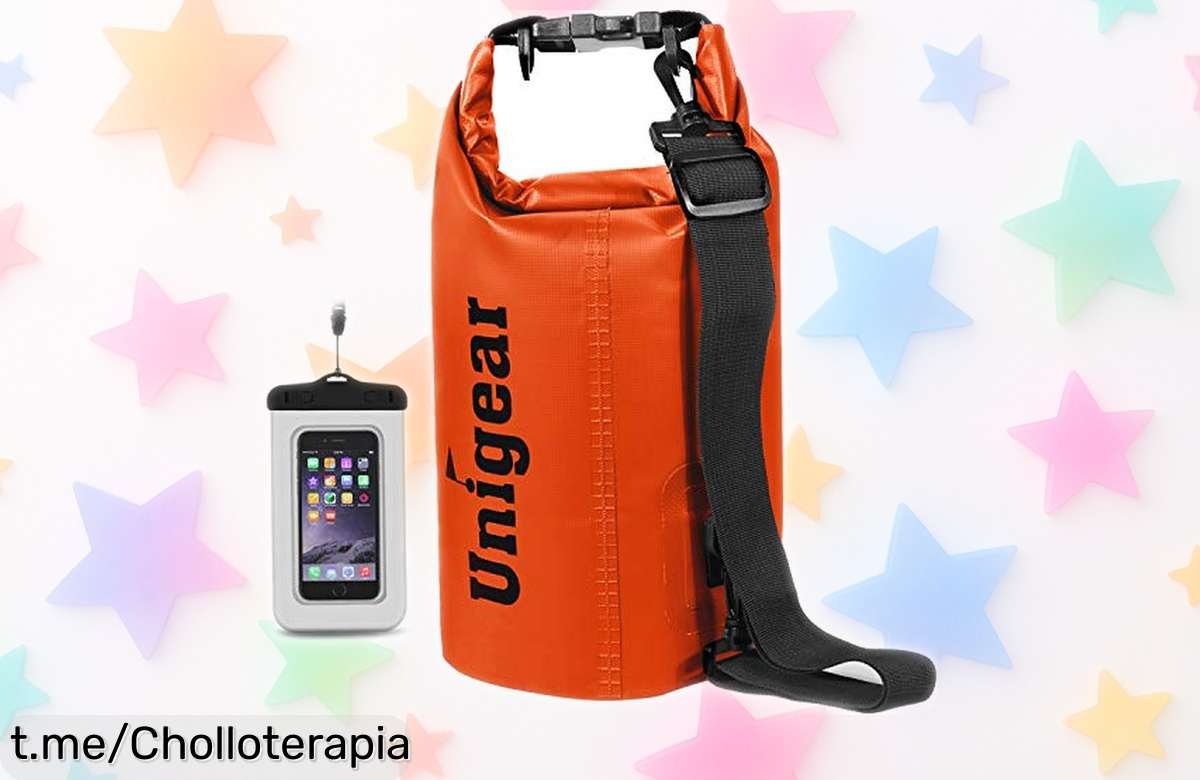 Descubre la bolsa estanca Unigear de 2 a 40 litros, el chollo perfecto para mantener todo seco en playa o montaña. ¡Aprovecha este ofertón y disfruta tus aventuras sin preocupaciones!