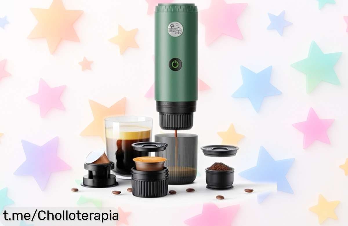 Descubre la cafetera portátil Recafimil 3 en 1 que prepara espresso de verdad ¡Con un precio loco y batería increíble! No te quedes sin disfrutar tu café favorito donde quieras.