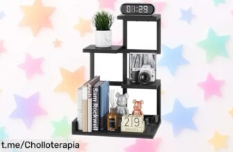 Descubre la estantería YMYNY de 4 niveles, perfecta para libros y plantas; aprovecha este precio loco antes de que se agote y dale un nuevo aire a tu escritorio.