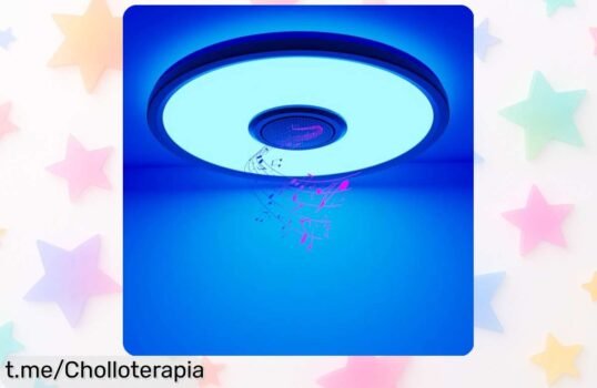 Descubre la lámpara LED con altavoz Bluetooth y cambio de color RGB, ¡un super chollo para iluminar tu hogar al ritmo de tu música! No lo dudes, ¡consíguela antes que se acabe!