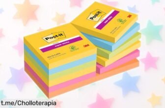 Descubre las notas adhesivas Post-it Super Sticky en un super pack de 12 y organiza tu vida con colores vibrantes, ¡no dejes pasar este ofertón increíble!