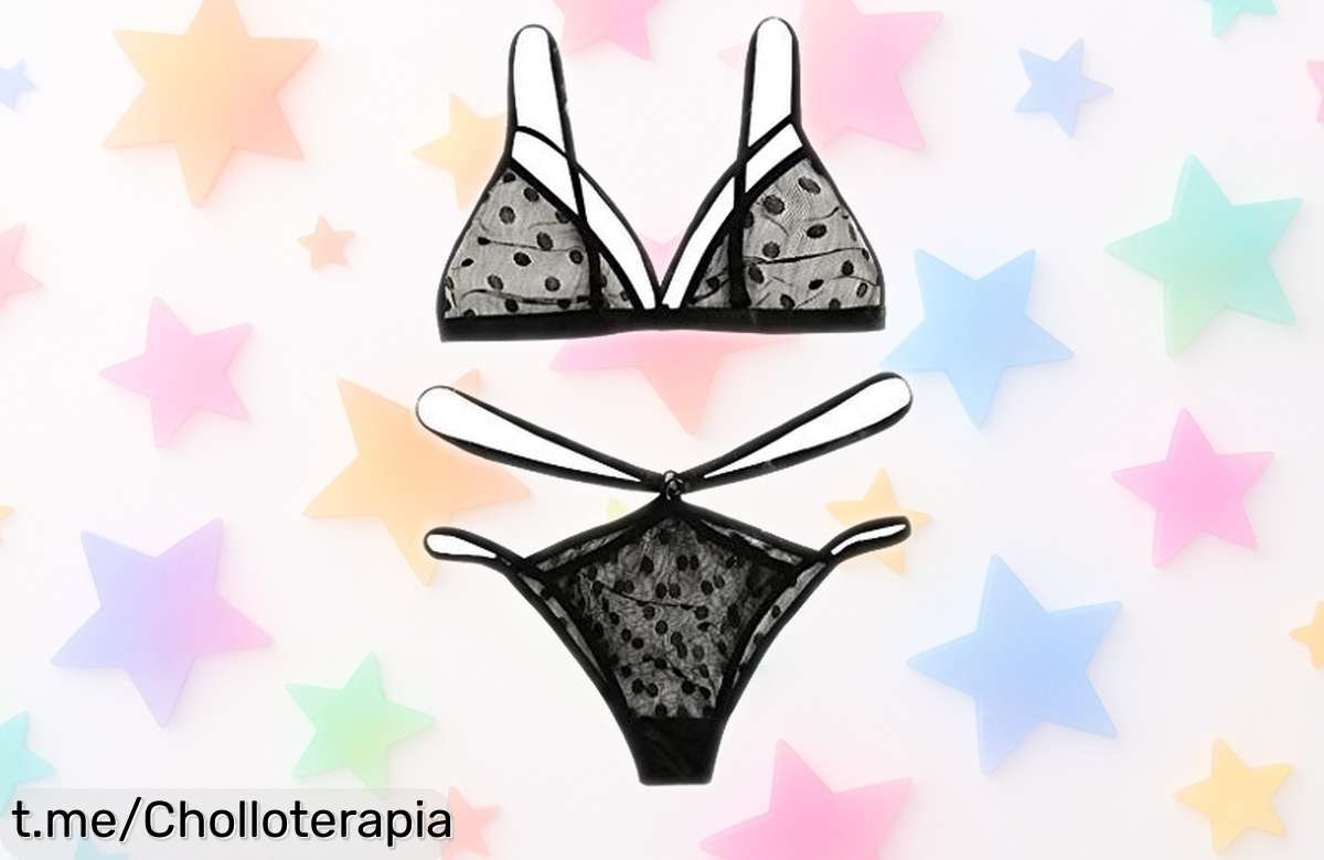 Deslumbrante conjunto de lencería sexy con encaje floral y braguita, ¡rebajado a un precio espectacular! Conviértete en el centro de todas las miradas esta noche.