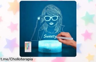 Deslumbrante lámpara LED 3D Hoofun Taylor Night Light personalizable, un regalo único para fans de la música a precio tirado, ¡no esperes más y sorprende ya!