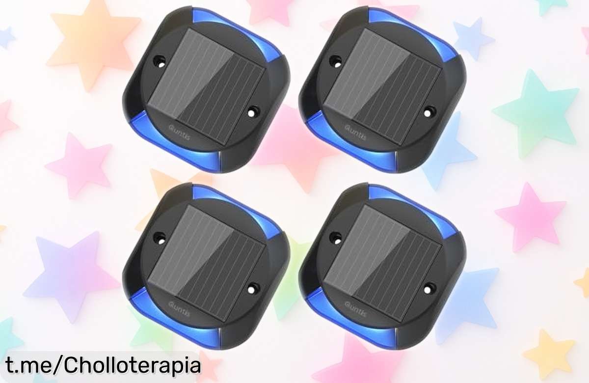 Deslumbrante pack de 4 luces solares Quntis para jardín, imperdible ofertón que ilumina tus tardes y noches; no te quedes sin el tuyo, ¡la magia está a un click!