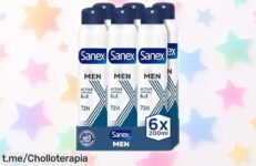 Desodorante spray Sanex Men Active Control en pack de 6 a precio de risa, combate el mal olor y protege 72H. ¡Aprovecha este ofertón antes que se agote!