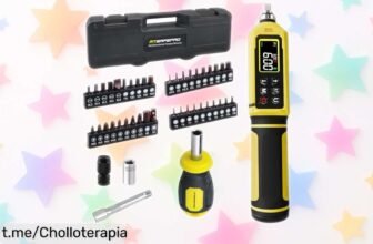 Destornillador dinamométrico digital ATSafepro con 40 puntas a un precio loco: ¡ajusta sin dramas y haz que cada tornillo quede perfecto! No dejes pasar esta oportunidad única.