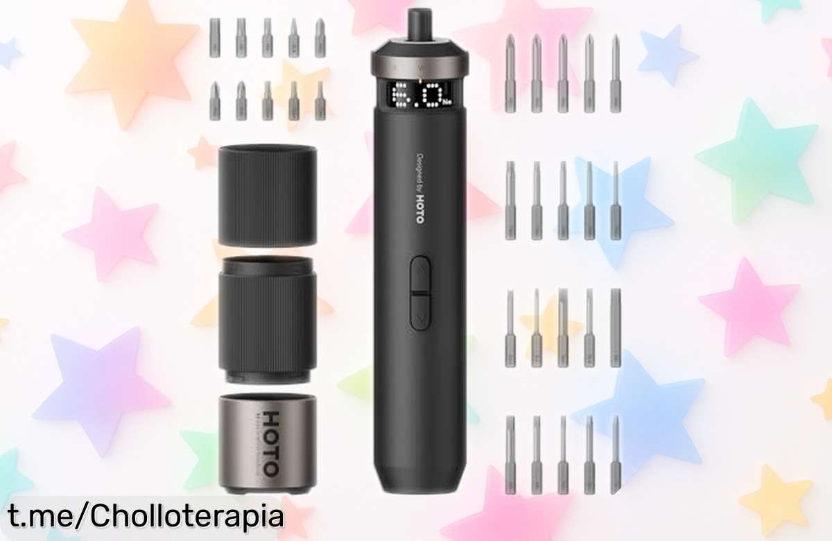 Destornillador eléctrico HOTO PixelDrive con pantalla inteligente: ¡rebajado a precio de risa, lleva 30 puntas y monta lo que quieras sin líos! Aprovecha este súper chollo ya.