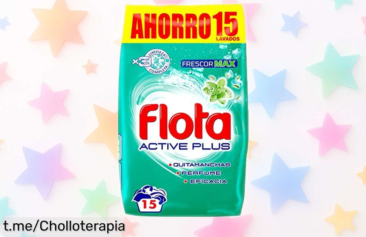 Detergente en polvo FLOTA Frescor Max: elimina manchas y olores de tu ropa a un precio regalado, solo por tiempo limitado ¡exprime la frescura en cada lavado!